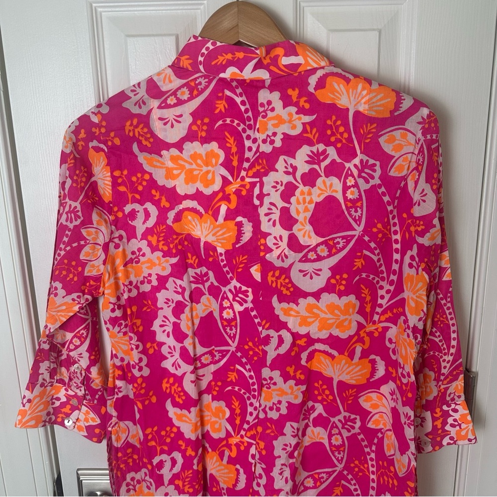 Gretchen Scott Floral Blouse Button Up - Picture 6 of 8